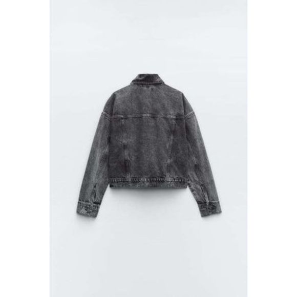ZARA STUDDED Z1975 DENIM JACKET - Picture 6 of 9